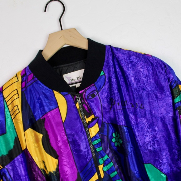Vintage Picasso Rare Silky/Satin Style Jacket - Picture 3 of 5